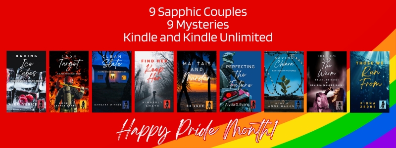 Pride Month banner for the Sapphic Suspense Collection